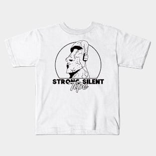 Strong Silent Moai (Lineal) Kids T-Shirt